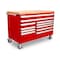 Tekton Rolling Tool Cabinet, 11 Drawer, Red, Steel, 60 in W x 33 in D x 41-1/2 in H OCL64200LWT - alternate 1