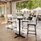 Flash Furniture 36" Round Tabletop, Seamless Surface Technology, White Faux Marble, 30"x30" Black Bar Height X-Base ST-RD36-WHMAR-T3030B-GG - alternate 3