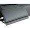 Homeroots 80" Dark Gray Top Grain Leather Reclining Metal USB Sofa 720383 - alternate 5