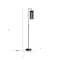 Homeroots 69" Black Floor Lamp With Black Mesh Metal Cylinder Shade 523477 - alternate 5