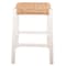 Alaterre Furniture Newport 24in H Wood Counter Height Stool 24 with Handcrafted Woven Rope Seat, White ANNP2250 - alternate 1