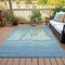Homeroots 3' X 5' Teal Blue And Gold Nautical Washable Indoor Outdoor Area Rug 631041 - alternate 3
