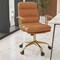Leisuremod Regina Modern Executive Leather Office Chair, Saddle Brown RO19SBRL - alternate 4