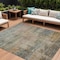 Homeroots 8' X 10' Sage And Beige Abstract Washable Indoor Outdoor Area Rug 616253 - alternate 1