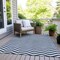 Homeroots 3' X 5' Navy Blue And Ivory Chevron Washable Indoor Outdoor Area Rug 595325 - alternate 3