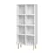 Homeroots 60" White Wood Eight Tier Cube Bookcase 526863 - alternate 3