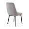 Armen Living Susie Swivel Upholstered Dining Chair in Gray Fabric with Black Metal Legs - Set of 2 LCSUSIGRYBLK - alternate 4