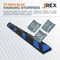 Jrex Safety 72 in Rubber Parking Block Curb Stop, Blue Reflective Strip, Half Pallet 24 PBSB-JR-6-HP24 - alternate 2