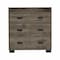 Homeroots 33" Dark Brown Manufactured Wood Five Drawer Dresser 477763 - alternate 1
