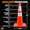 Xpose Safety 28 Inch Orange Slim Line Traffic Cones Heavy Duty 10lb with 6in and 4in Collars, DOT Approved, 1PK AOTC28SL-64-10L-1-X - alternate 3