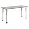 Flash Furniture Commercial Adjustable Height Rectangular Activity Table - Locking Casters-LT GY XU-A2460-REC-LTGRY-T-A-CAS-GG - alternate 1