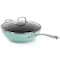Martha Stewart 12 In 5 Qt Aluminum Nonstick Essential Pan with Lid and Beech Wood Utensils in Blue 120098.04R - alternate 2