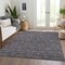 Homeroots 9' X 12' Navy Blue Beige And Taupe Floral Washable Indoor Outdoor Area Rug 582294 - alternate 4