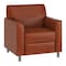 Flash Furniture HERCULES Diplomat Cognac LeatherSoft Chair with Clean Line-Stitched Frame and Chrome Legs BT-827-1-CG-CHR-GG - alternate 1