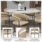 Leisuremod Aero Collection Modern Dining Chair in Oatmeal, 4PK AC23OA4 - alternate 7