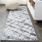 Jonathan Y Slant Modern Abstract Gray/Blue 2 ft. x 8 ft. Runner Rug SOR201B-28 - alternate 1