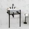 Kingston Brass 25" Ceramic Console Sink with Brass Legs, 8-Inch, 3-Hole, White/Oil Rubbed Bronze KVBH25227W8B5 - alternate 3