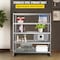 Vevor Shelving Unit Storage Shelves 60x18.5Inch 5-Tier Stainless Steel Kitchen Shelves BXGHJ5C60X18.5YC1V0 - alternate 3