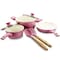 Gibson Home Plaza Cafe 7 Piece Aluminum Nonstick Cookware Set in Lavender 123878.07 - alternate 4