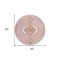 Homeroots 8' Pink Green And Ivory Round Oriental Washable Indoor Outdoor Area Rug 598438 - alternate 2