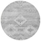 Homeroots 8' Silver Gray And Charcoal Round Southwestern Washable Indoor Outdoor Area Rug 588728 - alternate 6