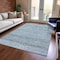 Homeroots 10' X 14' Blue And Gray Trellis Washable Indoor Outdoor Area Rug 616489 - alternate 3
