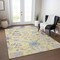 Homeroots 8' X 10' Yellow Lavender And Denim Blue Floral Washable Indoor Outdoor Area Rug 605346 - alternate 3