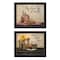 Homeroots Set Of Two Twice Blessed Black Framed Print Wall Art, 2PK 405875 - alternate 1