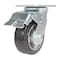 Vestil Rubber Swivel With Total Brake Caster 5 In. Diameter x 2 In. Width 661 lb Dark Black/Gold CST-VE-5X2MRA-SWTB - alternate 1