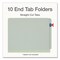 Pendaflex HD Pressboard End Tab Classification Folders, 3 Dividers, 8 Fasteners, Letter, Light Green, 10PK 1007139 - alternate 4