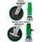 Hyw Products Heavy Duty Caster Set 8in Green Polyurethane on Cast Iron Wheels, 2 Swivel & 2 Swivel w/ Brake, 4PK 40-80S-A1-PC-2,40-80S-A1-PC-TB-2 (G) - alternate 2