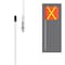 Safetywhips Warning Whip Heavy Duty Whip with Flag, White Whip, Orange Flag, Yellow Reflective X, 72 Length SW06QDNP-X - alternate 2