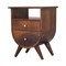 Homeroots 21" Brown Solid Wood Two Drawer Nightstand 701735 - alternate 6
