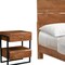 Homeroots Three Piece Brown Solid Wood Bedroom Set 636253 - alternate 3
