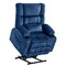 Homeroots 38" Blue Tufted Velvet Heated Massage Lift Assist Recliner With USB 718903 - alternate 7