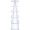 Homeroots White And Silver Metal and Glass Five Tier Ladder Bookcase 286630 - alternate 2