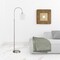 Homeroots 70" Nickel Arched Floor Lamp With White Frosted Glass Drum Shade 523426 - alternate 5