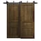 Sartodoors Sliding Closet Barn Bypass Doors 64 x 96 inches, Ego 5012 Marble Oak, Modern 6.6ft Rails Hardware EGO5012BBB-DMR-6496 - alternate 1