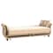 Homeroots 95" Beige Chenille Convertible Futon Sleeper Sofa And Toss Pillows With Storage 607080 - alternate 4