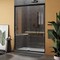 Fab Glass And Mirror Frameless Bathroom Enclosure Bypass Sliding Shower Door Adjustable 44-48 Width 70 Height - Matt SHSO48X70MB - alternate 4
