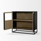 Homeroots 18in Black Iron and Metal Accent Cabinet With Two Doors 727719 - alternate 5