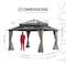 Sunjoy 14x12 Kingston PC Top Rectangular Gazebo Wood A10204387000 - alternate 7