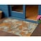 Homeroots 3' X 5' Copper And Orange Abstract Washable Indoor Outdoor Area Rug 609588 - alternate 1