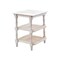 Homeroots 24" Antiqued White Solid Wood End Table With Two Shelves 632711 - alternate 5