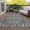 Homeroots 8' X 10' Blue Taupe And Beige Moroccan Washable Indoor Outdoor Area Rug 577190 - alternate 3
