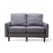 Homeroots Loft Gray 56in Round Arm Modular Loveseat 403591 - alternate 1