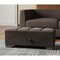 Homeroots 50" Brown Tufted Microfiber Storage Ottoman 608875 - alternate 1
