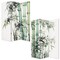 Homeroots 72" Green And White Canvas Folding Three Panel Screen Room Divider 384580 - alternate 4