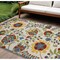 Homeroots 6' X 9' Ivory Green Red And Yellow Floral Indoor Outdoor Area Rug 546682 - alternate 4