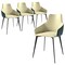 Leisuremod Sonnet Modern Dining Chair in Cream/Green Leather and Iron Legs, 4PK SC51CRDG4 - alternate 1